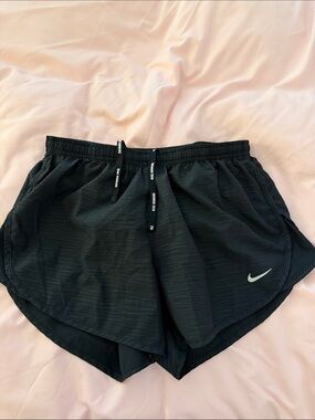 Nike Dri-Fit Black Women's Athletic Running Shorts with Reflective Swoosh